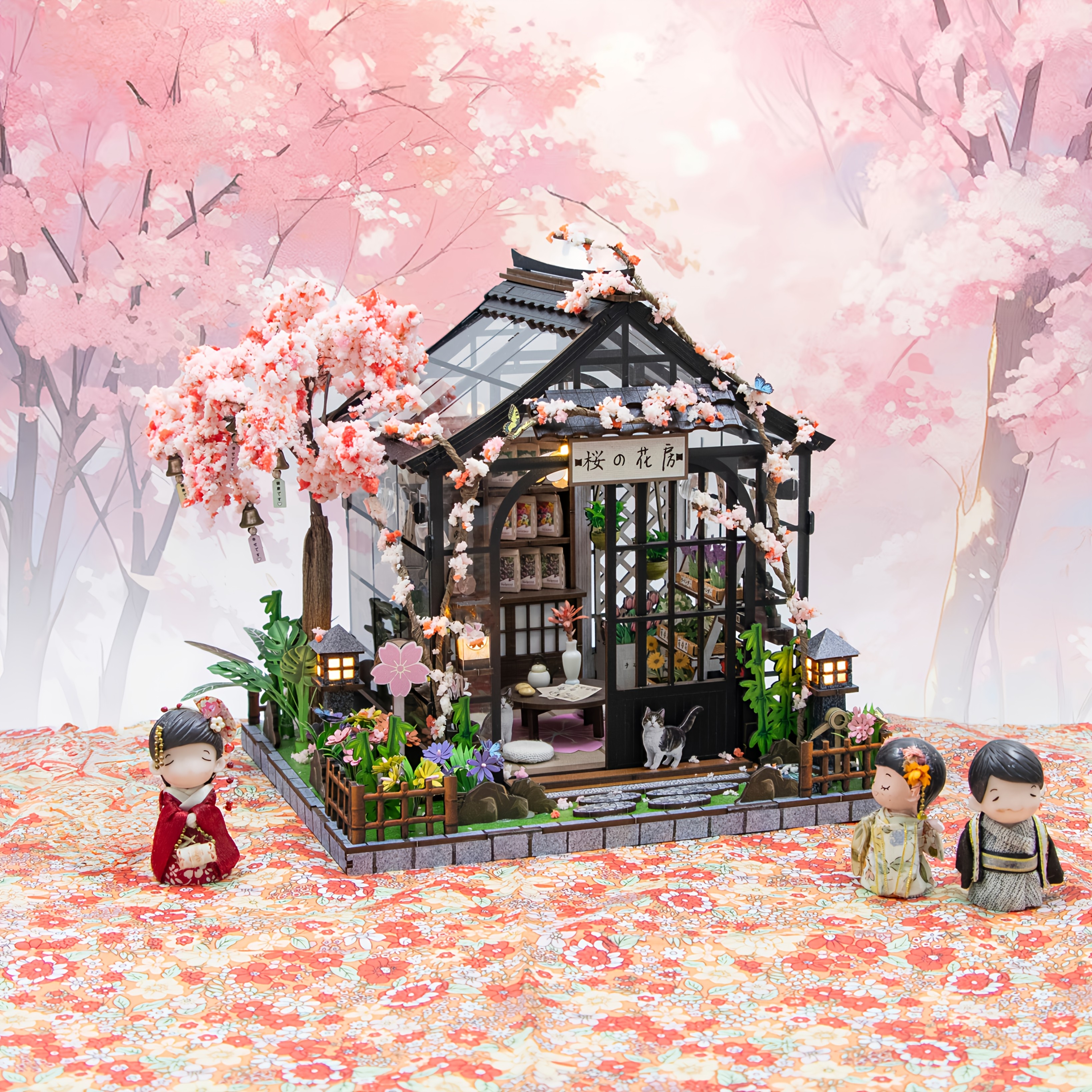 Miniature Model House Wooden Assembly Handmade Toy